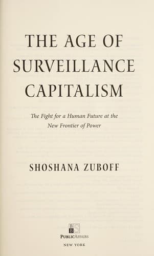 Cover of The Age of Surveillance Capitalism